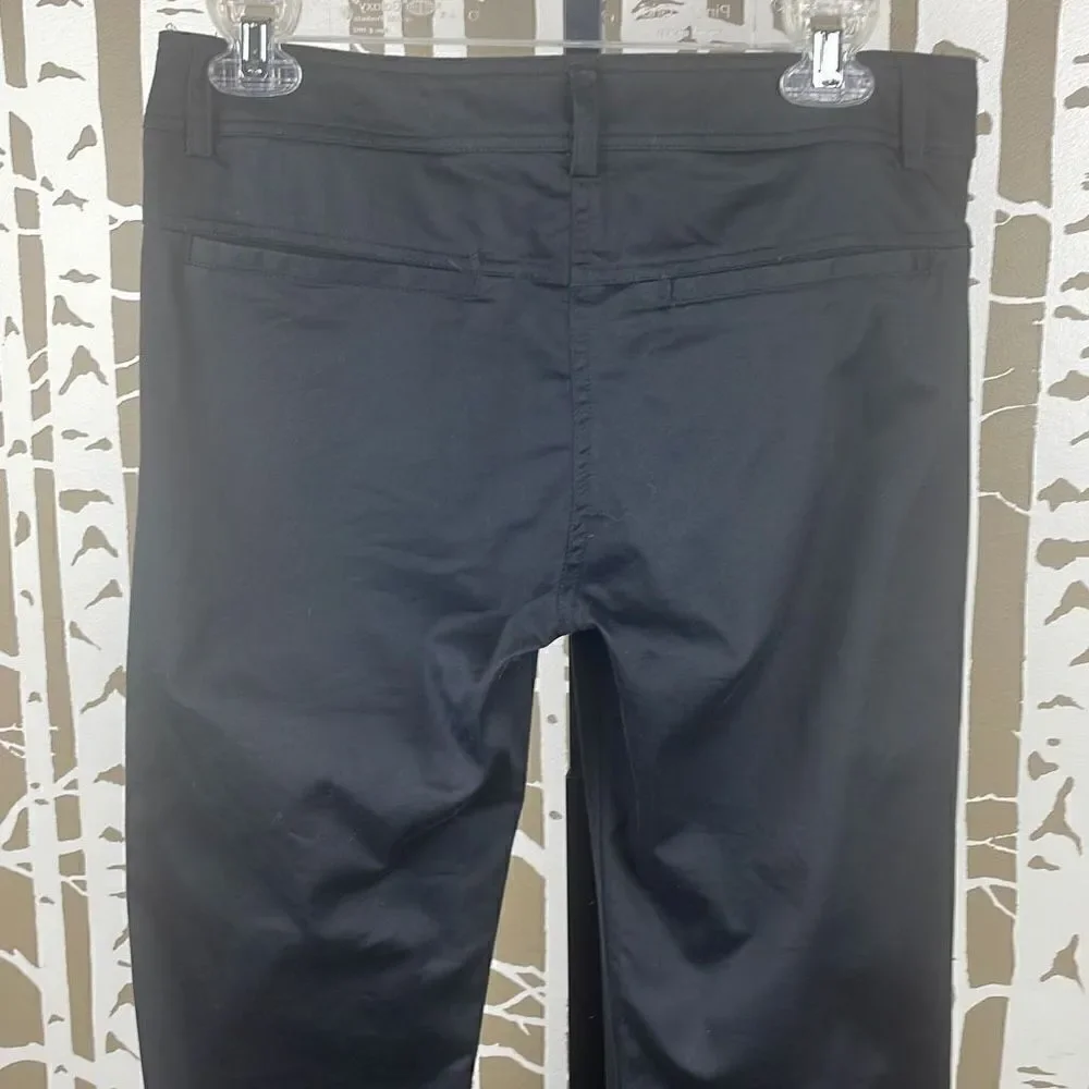 H&M Flared Leg Dress Pants Black Sateen sz 6